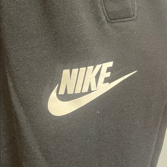 Women’s Nike Black Sweatpants with White Logo - Picture 3 of 3
